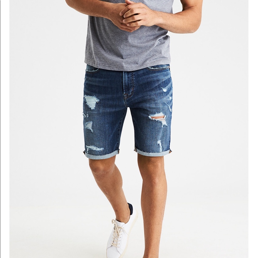 Cut off shorts. Distressed in all the right ways.